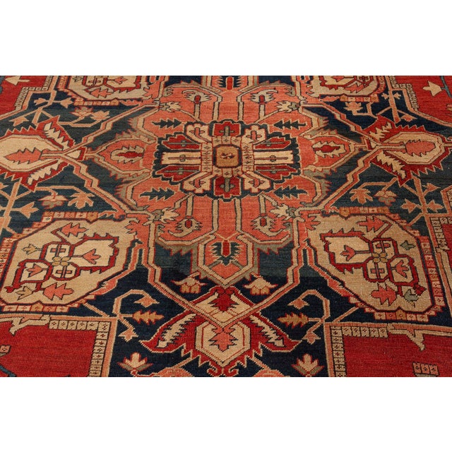 Antique Persian Heriz Rug For Sale In New York - Image 6 of 10
