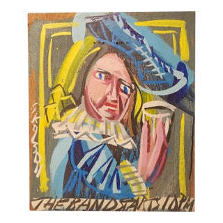 1991 Steve Keene Original Painting on Board - The Band Starts at 10pm For Sale