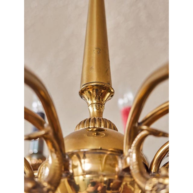 Gold French Empire Chandelier with Snakes For Sale - Image 8 of 11
