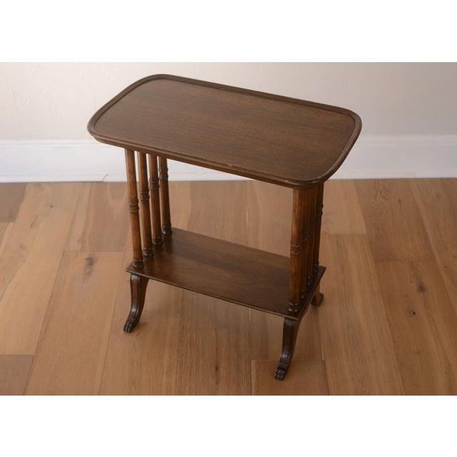 1900 - 1909 Antique Victorian Mahogany Side Table With Lion Feet For Sale - Image 5 of 15