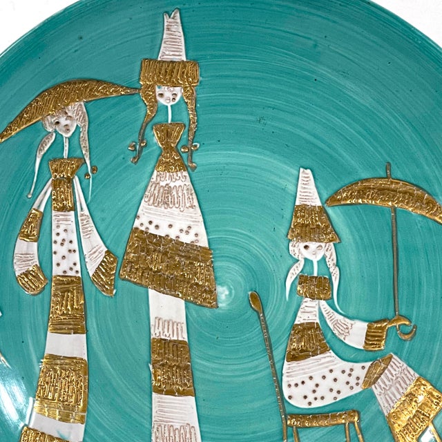 Italian Ceramic Charger Attributed to Fratelli Fanciullacci For Sale - Image 9 of 9