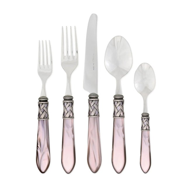 VIETRI Aladdin Antique Flatware Lilac Five-Piece Place Setting, Service for One For Sale - Image 12 of 12