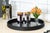 Artifacts Rattan Round Serving / Ottoman Tray in Tudor Black - 16" For Sale - Image 4 of 8