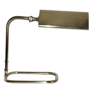 Vintage Adjustable Brass Table Lamp from Florian Schulz, 1980s For Sale