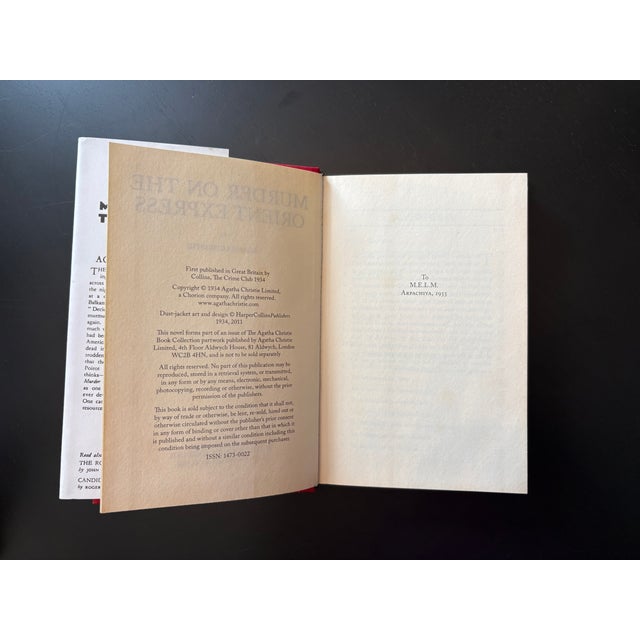 Traditional Murder on the Orient Express Agatha Christie Poirot Facsimile Hardcover Book For Sale - Image 3 of 17