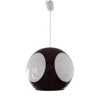 Space Age Brown Ufo Ceiling Lamp attributed to Luigi Colani For Sale