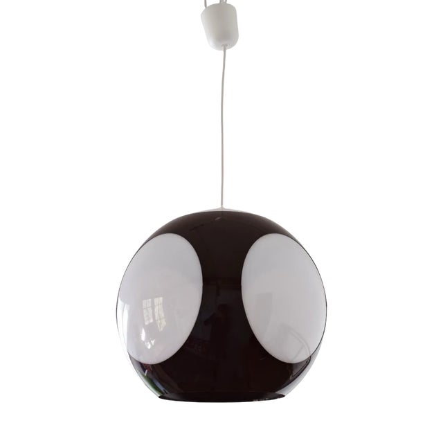 Space Age Brown Ufo Pendant Lamp by Luigi Colani For Sale