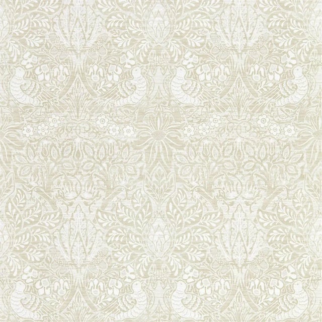 Morris & Co Pure Dove & Rose Wallpaper in White Clover For Sale
