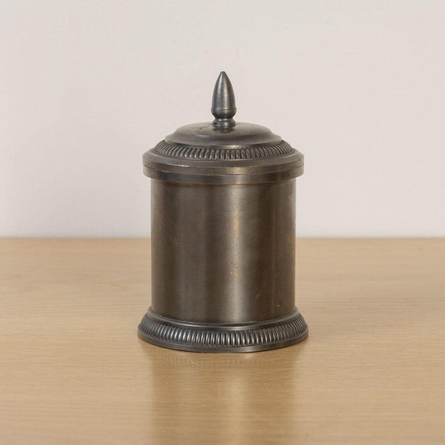1940s French Pewter Canister For Sale - Image 4 of 10
