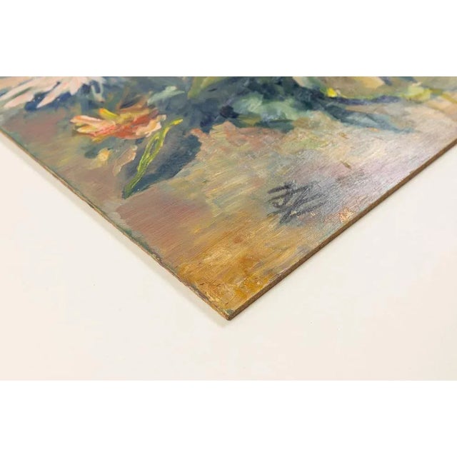 Expressionist Artist, Summer Bouquet, 1960s, Oil on Plate, Framed For Sale - Image 7 of 10