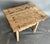 Great little 19th-century continental stripped-pine side table with through-tenon construction.