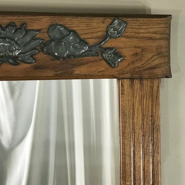 Sienna Antique French Art Deco Period Mirror For Sale - Image 8 of 12