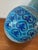 1960s 1960s Italian Bitossi Blue Glazed Pottery Vase For Sale - Image 5 of 12