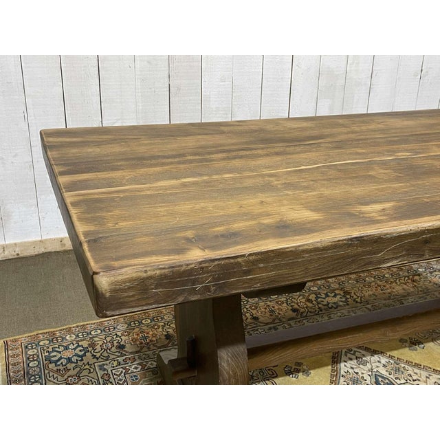 Monastery table in elm from the 70s L=1m80, w=87cm, H=76cm.