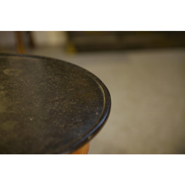 Empire-Style Side Table in Speckled Maple with Bluestone Top, 1800s For Sale - Image 11 of 13