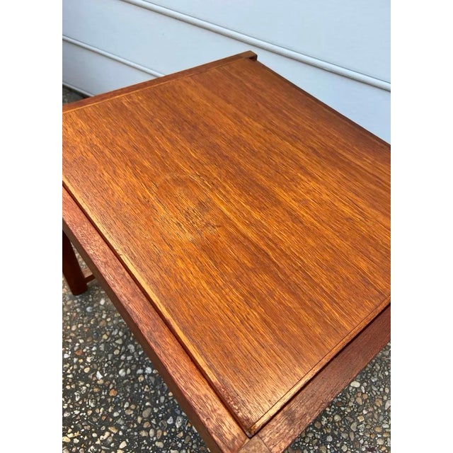 Mid-Century Modern 1960s Vintage Mid Century Danish Convertible Table Foot Stool For Sale - Image 3 of 9