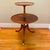 Lovely two tier, three leg, salon/parlor side table. Gold accents on the metal claw feet and around each table edge and...