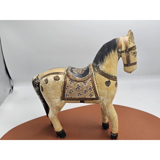 Art Deco Indian Wooden Horse, 1920s-1940s For Sale - Image 6 of 8
