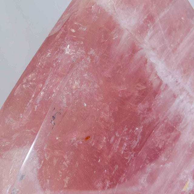 2020s Large Rose Quartz Crystal Flame, 23 Pounds, Brazil #G0195 For Sale - Image 5 of 8