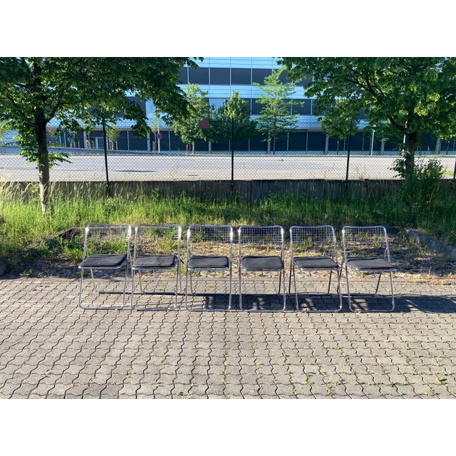 Postmodern Vintage Model Rappen Folding Chairs by Niels Gammelgaard for Ikea, 1978, Set of 6 For Sale - Image 3 of 18