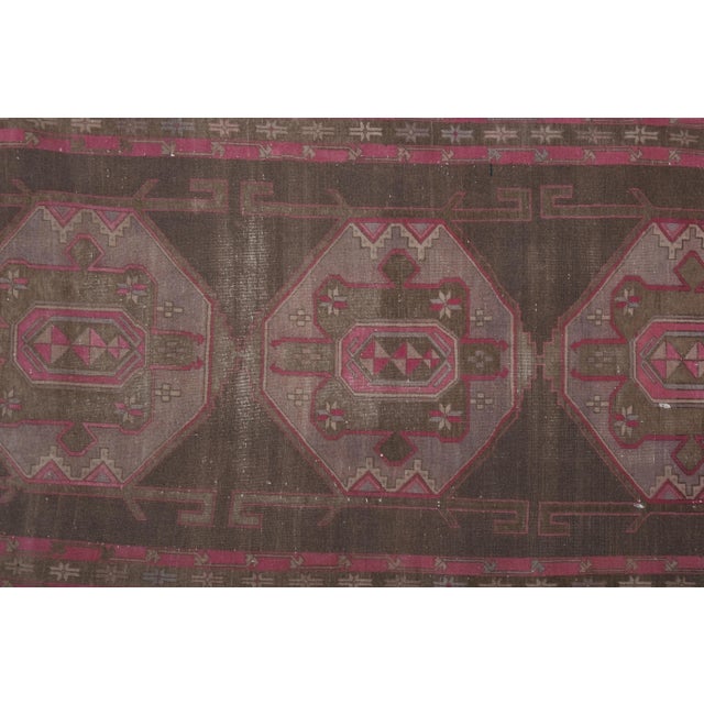 Textile 1960s Caucasian Kazak Rug 3'9" X 9'11" For Sale - Image 7 of 12