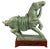 Chinese Jade Horse Sculpture on Wooden Base, 20th Century For Sale