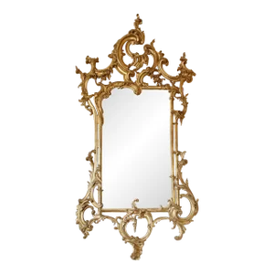 Italian Carved and Gilded Chippendale Rococo Style Mirror