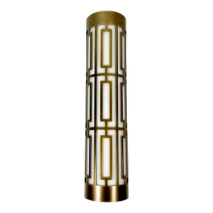 Vintage Hollywood Regency Roman Empire Style Cylinder Tole Bronze Wall Sconce, Milk Glass.