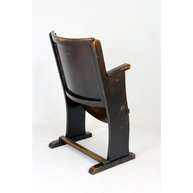Vintage Czech Cinema Chair in Wood from Ton, 1940s For Sale - Image 4 of 11