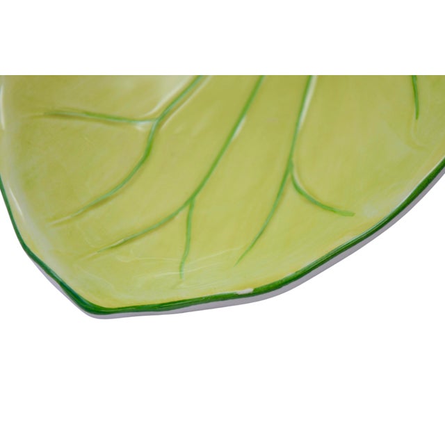 Chartreuse Vietri Water Garden 3 Section Relish Tray For Sale - Image 8 of 8