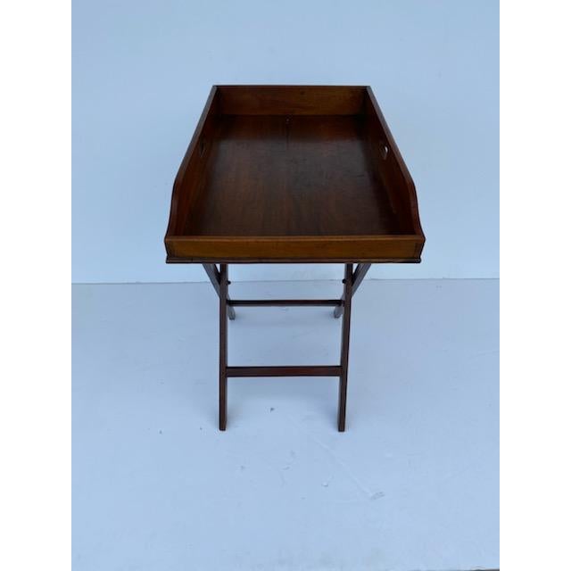 Wood 19th-Century Butlers Tray Table For Sale - Image 7 of 8