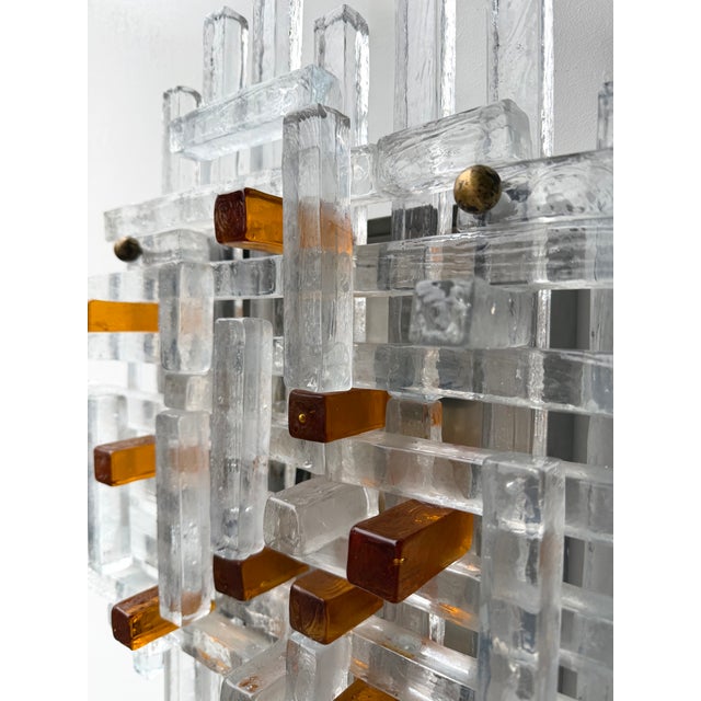 1970s Large Glass Sconce by Poliarte, Italy, 1970s For Sale - Image 5 of 12