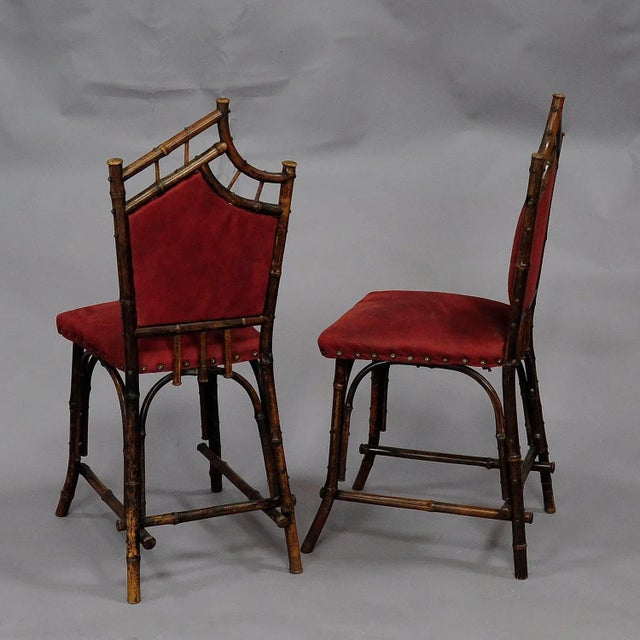 1930s Asian Inspired Set of Bamboo Furniture, 1930s, Set of 3 For Sale - Image 5 of 13