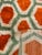 Handwoven Moroccan Mrirt Wool Rug, Orange & Sage Green Honeycomb Berber Carpet, Organic Modern Area Rug, 87" X 118" For Sale - Image 10 of 11
