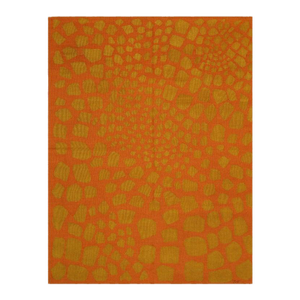 6x8 Coral Flat Weave Wool Fading Pebbles Geometric Modern Carpet Rug