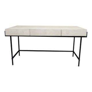 Lillian August for Hickory White Faux Shagreen Writing Desk For Sale