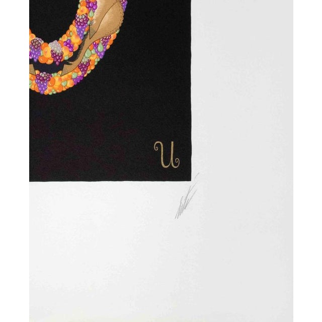 Letter u - from the suite letters of the alphabet is a contemporary artwork realized by erté (romain de tirtoff)....