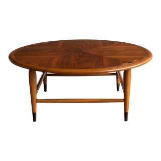 1960s Vintage Mid-Century Modern Lane Acclaim Round Coffee Table For Sale