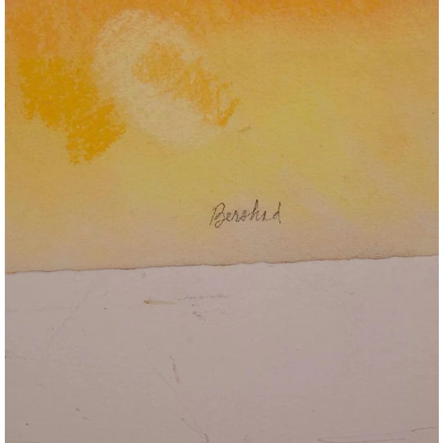 Helen Bershad Rosetta Earth I Diptych Signed Postmodern Pastels 1978 Unframed For Sale - Image 9 of 12