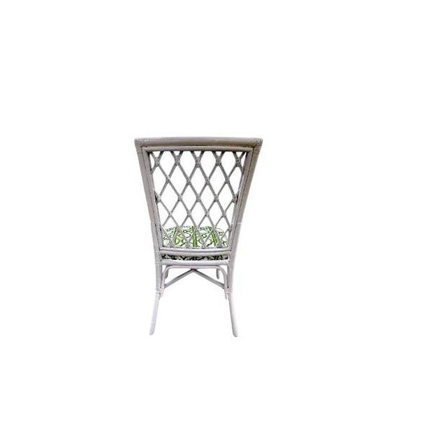 Vintage Diamond Rattan Dining Set/Game Table Set For Sale In West Palm - Image 6 of 8