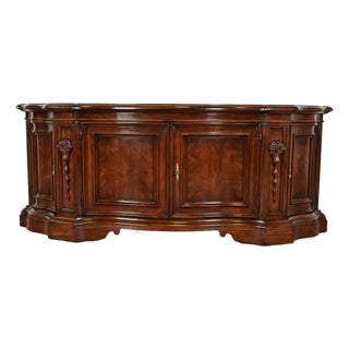 Karges French Regency Louis XVI Burled Walnut Sideboard or Bar Cabinet For Sale