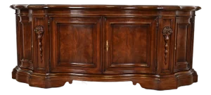 Karges French Regency Louis XVI Burled Walnut Sideboard or Bar Cabinet
