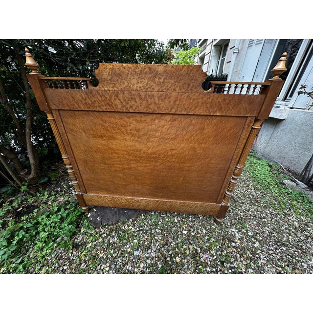 Louis Philippe Style Bed in Burr Wood, 1800s For Sale - Image 11 of 18
