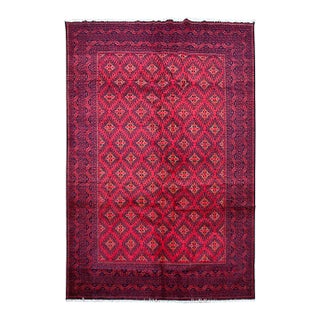 Afghan Turkmen Waziri Wool Rug 6’4” X 9’9” For Sale
