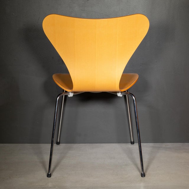 Wood Fritz Hansen Series 7 Chair-Maple For Sale - Image 7 of 8