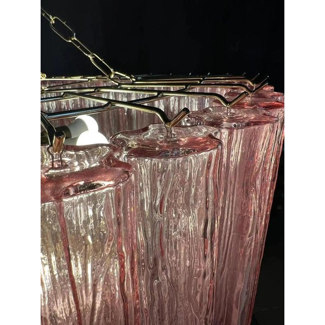 Italian Pink Murano Glass Chandeliers, 1970s, Set of 2 For Sale - Image 11 of 18