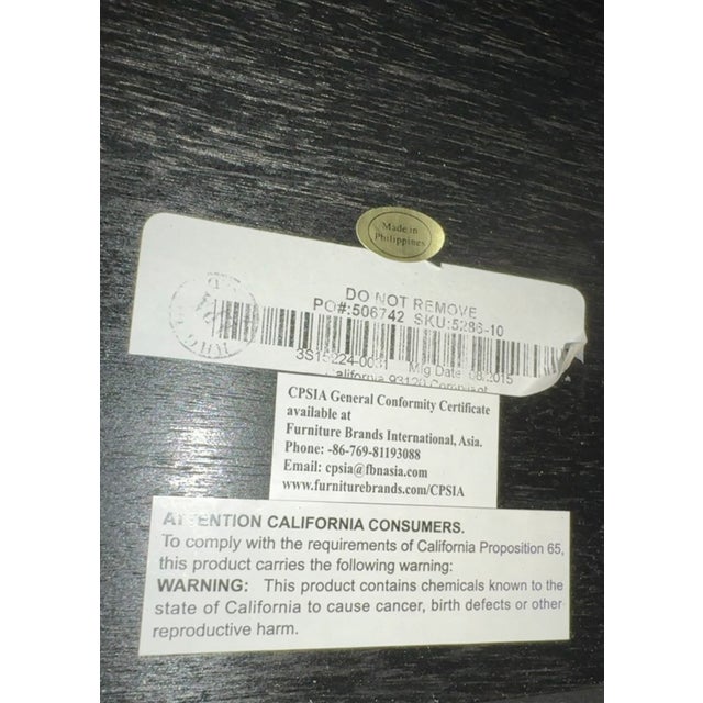 Black Laquer and Brass Greek Key End Table For Sale - Image 9 of 9