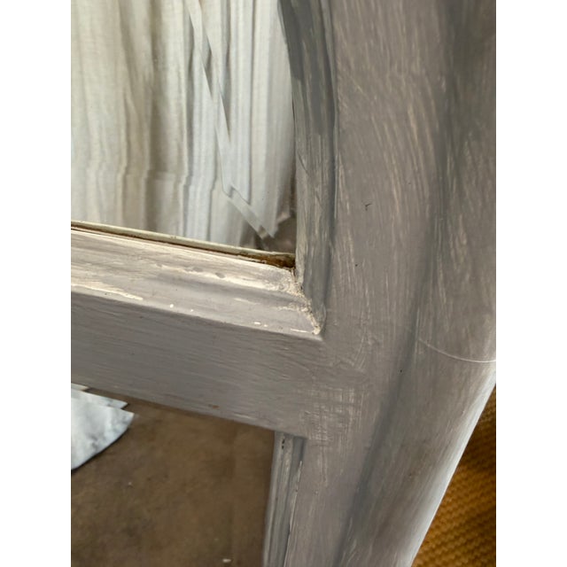 Gray Finish French Mirror For Sale - Image 4 of 4