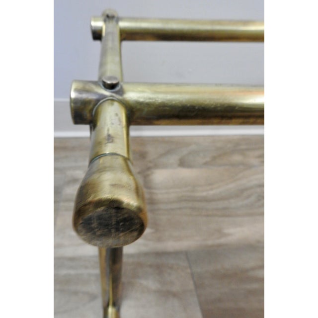 Mid-20th Century Solid Brass Fireplace Surround For Sale - Image 10 of 12