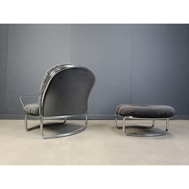 Set of Model 915 Lounge Chair with Ottoman attributed to Carlo De Carli for Cinova, 1970s For Sale - Image 11 of 12